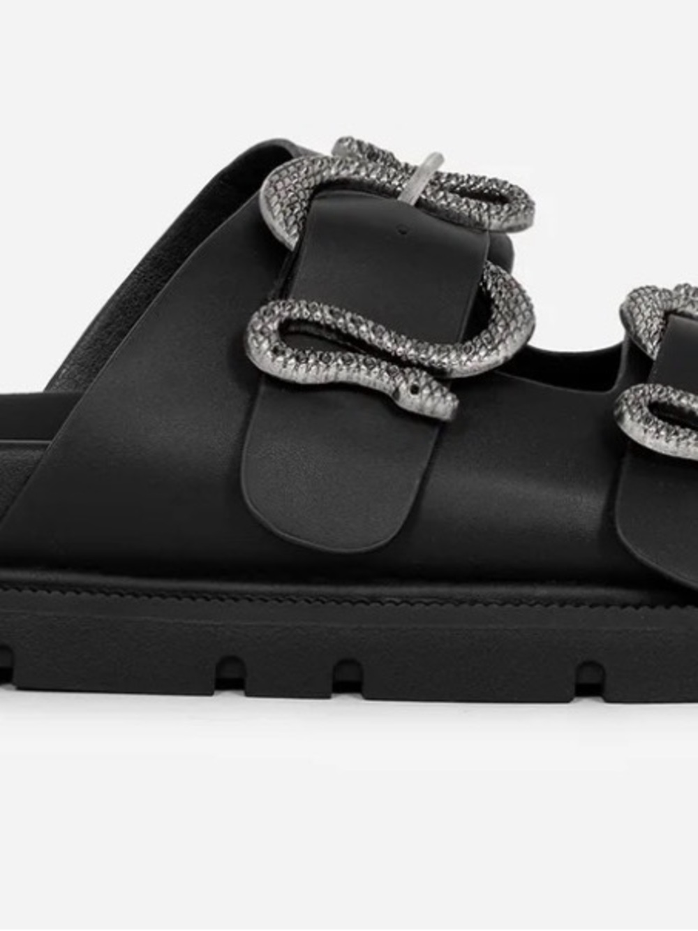 Disturbia mamba, snake buckle sandals